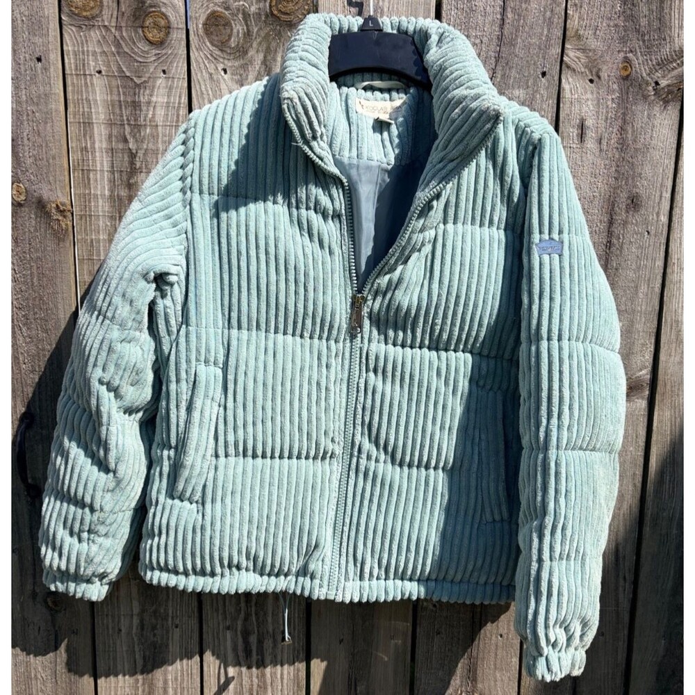 UGG Koolaburra Coat Corduroy Puffy Jacket Mint Green Size Small